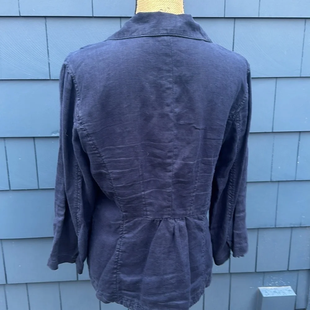💙💙💙Vintage Merona blue linen medium blazer jacket lightweight